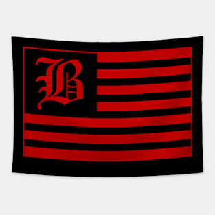 B Red Flag Tapestry