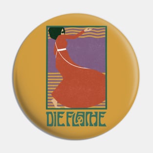 Die Flache Dancing Girl Retro Vintage Poster Pin