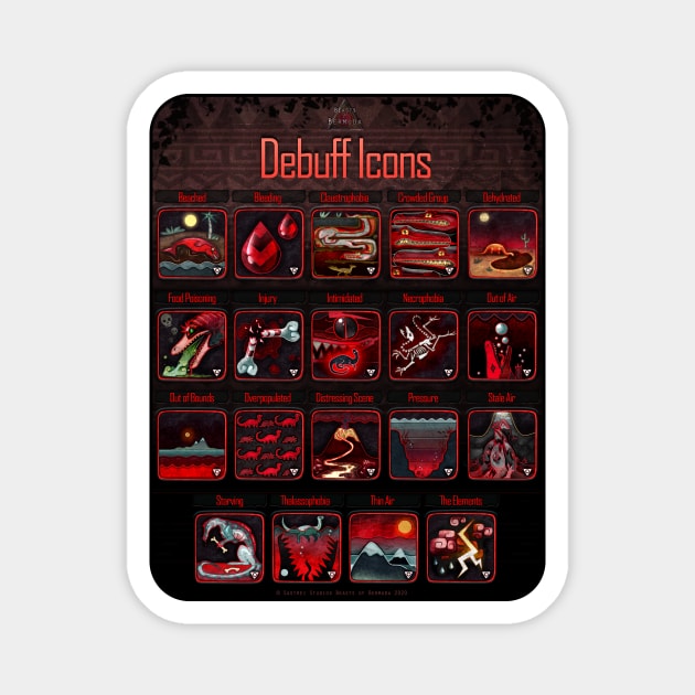 Debuff Icons Collection Magnet by BeastsofBermuda