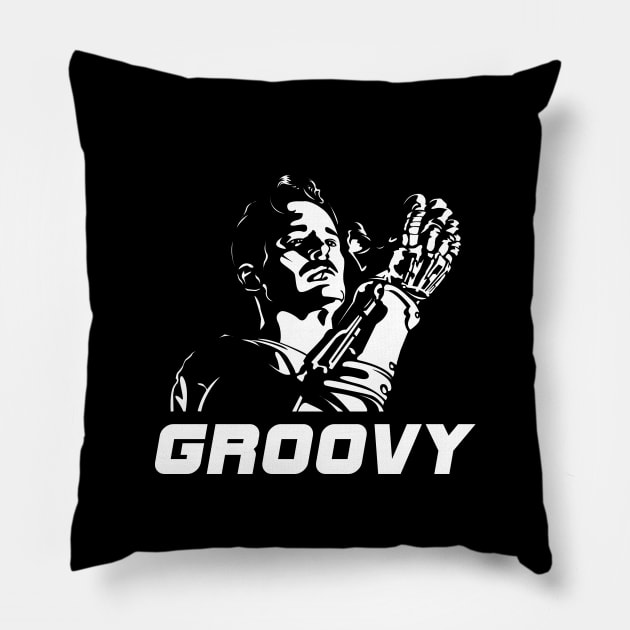 Army Of Darkness Groovy Ash Williams Bruce Campbell Pillow by stayfrostybro