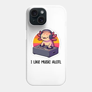 Cute Axolotl DJ Music Phone Case