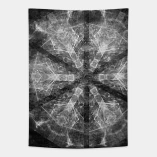 Magical black and white mandala 007 Tapestry