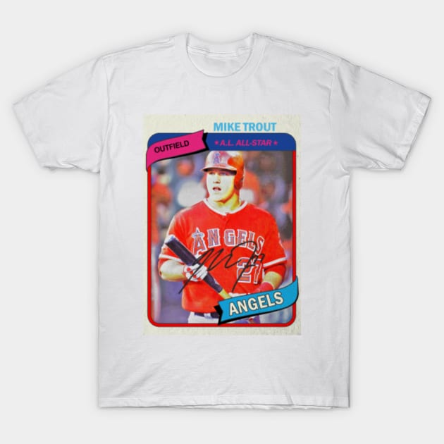 Mike Trout Vintage Card - Mike Trout - T-Shirt