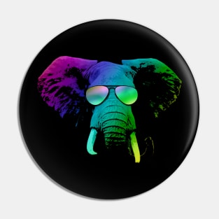 Cool DJ Elephant With Sunglasses Pin