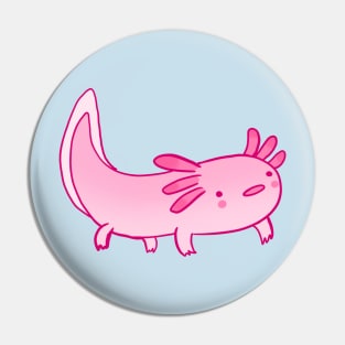 Funny cartoon axolotl Pin