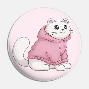 Cute White Cat Pin