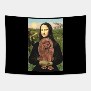 Mona Lisa loves her Ruby Cavalier King Charles Spaniel Tapestry