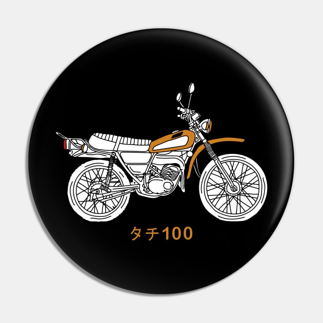 Vintage Motorcycle Pin by kalemstudio