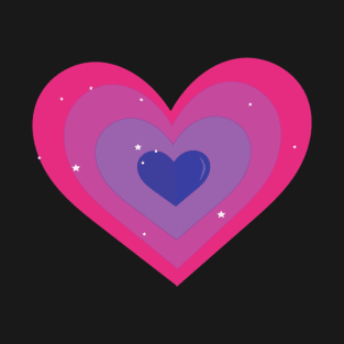 Bisexual Flag Heart T-Shirt