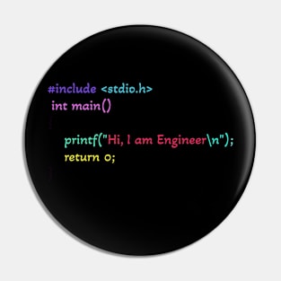 I am Engineer Code Pin