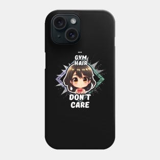 Kawaii Gym Hair Don't Care Anime Phone Case