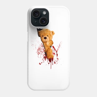 Horror Teddy Bear Cuts Through Shirt With Knife Phone Case