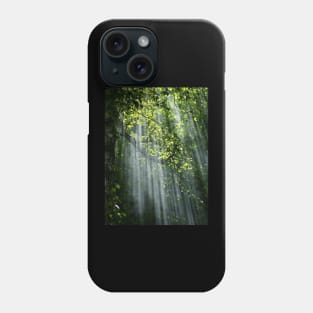 Deep forest with green leaves Phone Case