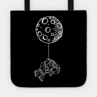 Astronaut hanging from the Moon Tote