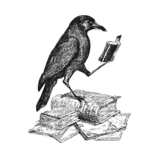 Crow with Book T-Shirt