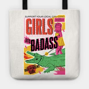 Retro Girls Are Badass Girl Power // 90s Nostalgia Girl Gang Tote