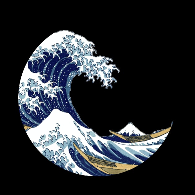 Great Wave Off Kanagawa Aesthetic Design by FLARE US