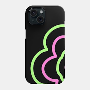 Pink and green flower Phone Case