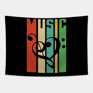 Music Notes Heart Tapestry