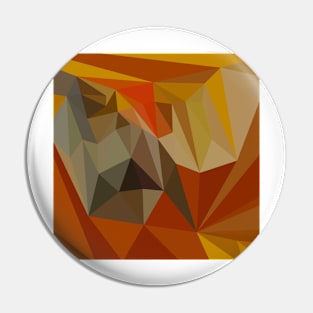 Mahogany Brown Abstract Low Polygon Background Pin