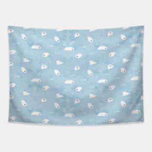 Baby Seal Pattern in Sage Blue Tapestry