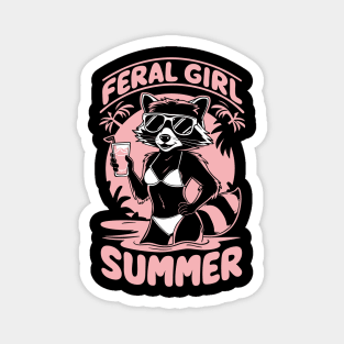 Feral Girl Summer Wild and Free Magnet