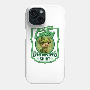 Cuty Doggy Lucky Drinking Shirt Phone Case