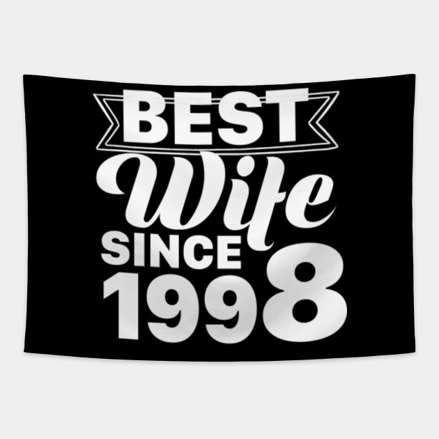 19th Wedding Anniversary Gift Ideas For Her Wife Since 1998 19th Wedding Anniversary Tapestry Teepublic