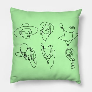 mono line art Pillow