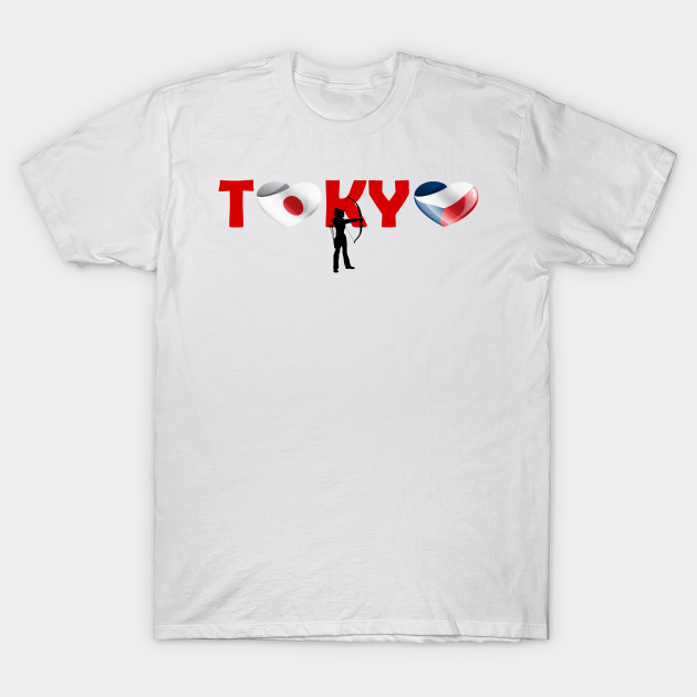 Discover Archery in Tokyo - team Czechia (CZ) - Archery Team - T-Shirt