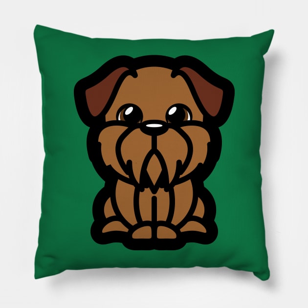 Brussels Griffon Tooniefied Pillow by Tooniefied