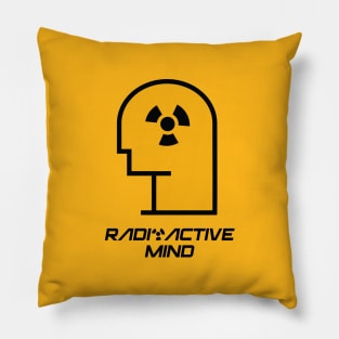 Radioactive Mind with Head shape in Yellow Color Pillow