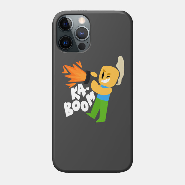 Kaboom Roblox Inspired Animated Blocky Character Noob T Shirt Roblox Noob Oof Phone Case Teepublic - how to look like a noob in roblox mobile