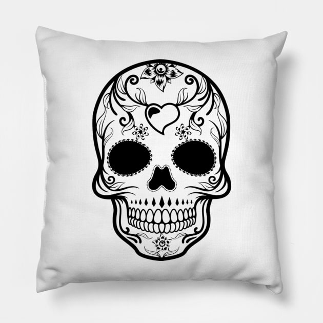 Sugar Skull Pillow by PlanetJoe