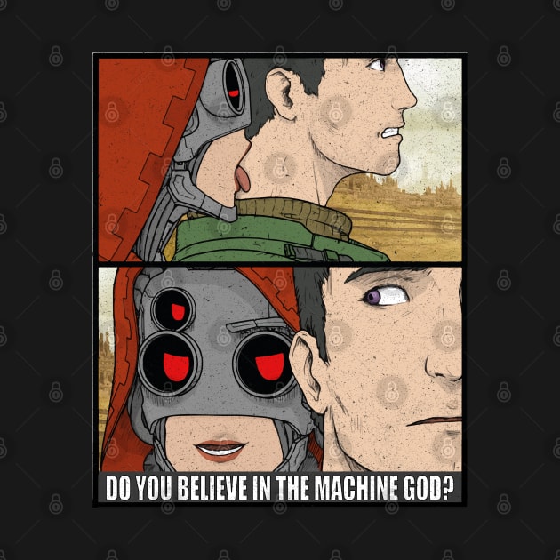 Do You Believe In The Machine God? Tech Priestess 40k Print by DungeonDesigns