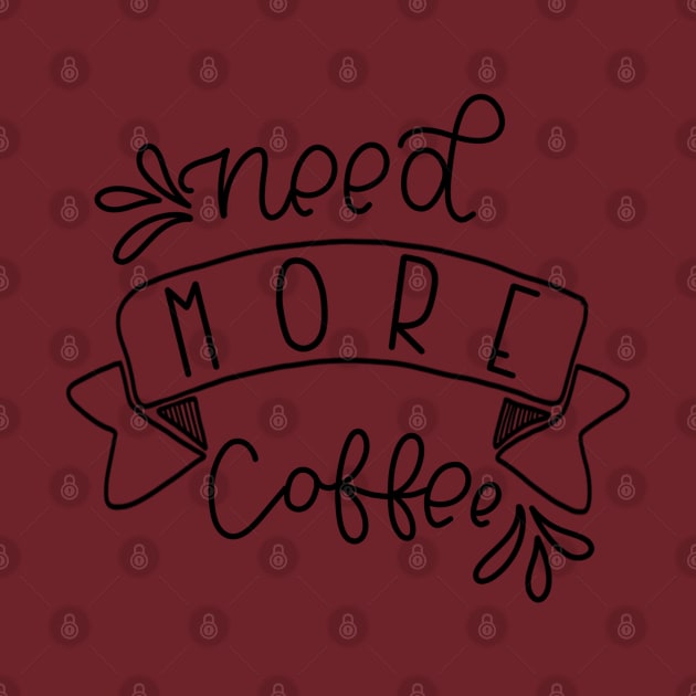 NEED MORE COFFEE - HANDLETTERING by TheMidnightBruja