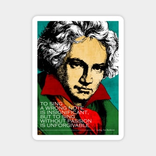 Ludwig Van Beethoven Inspirational Quote Magnet