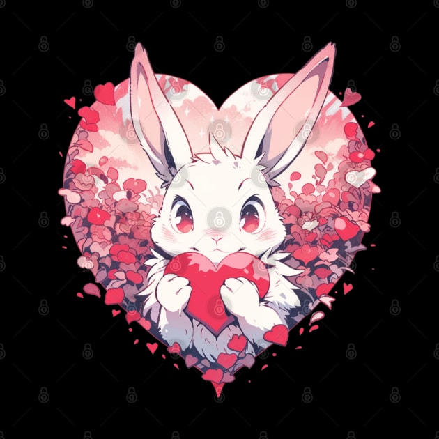 Cute Love Bunny Easter Valentine by Nightarcade