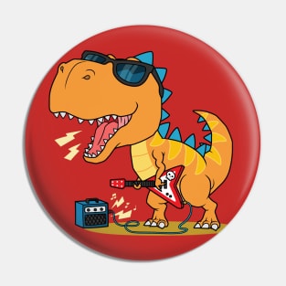 Rock Star T-Rex Pin