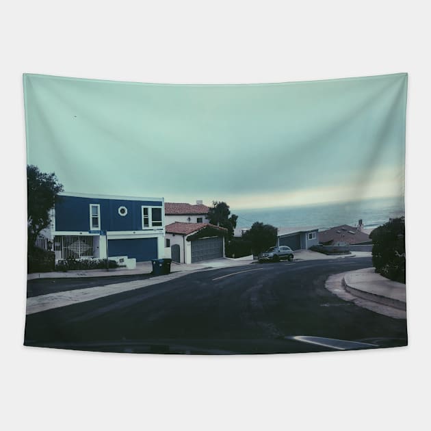 Playa Del Rey Hazy Beach Street Tapestry by offdutyplaces