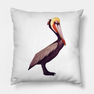 Brown pelican Pillow