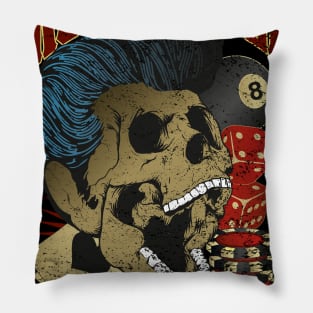 Rockabilly Skull Pillow