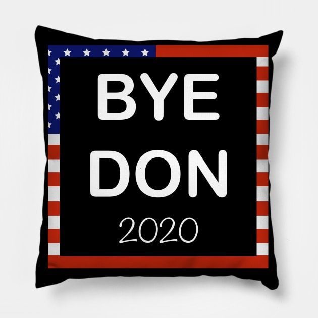 Bye Don 2020 Joe Biden supporter T-shirt Pillow by ABC Art