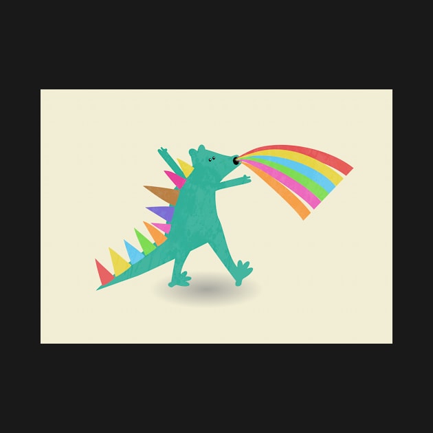 Rainbow dinosaur by WordFandom