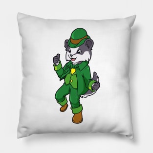 Badger Leprechaun - St Patricks Badger Pillow