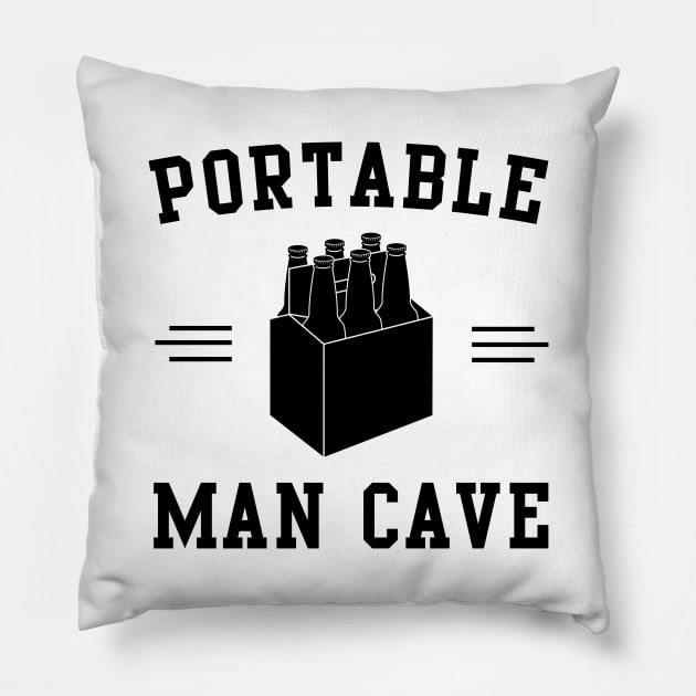 Portable man cave is beer Pillow by Blister