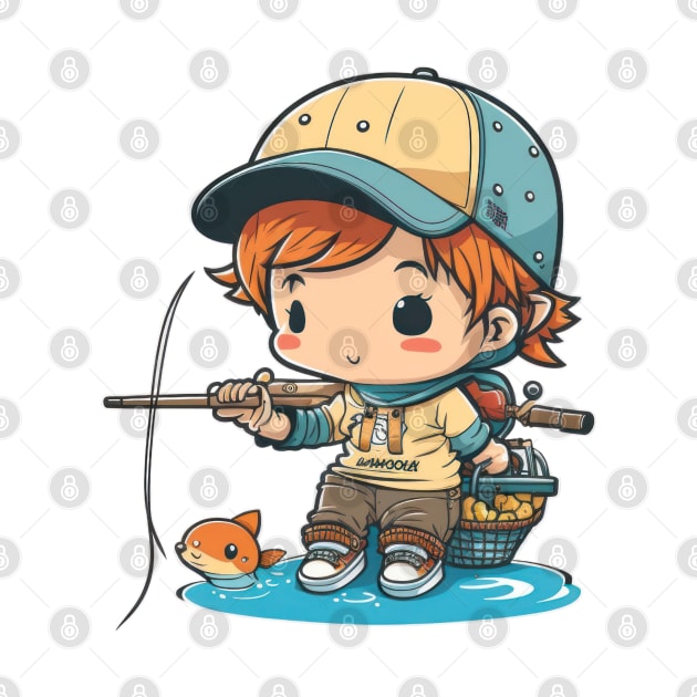 Catching fish and hearts with my kawaii skills by Pixel Poetry