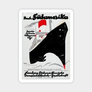 Poster Retro Ship Vintage Cruise Vessel Magnet