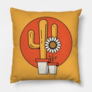 Cactus & Sunflower Pillow