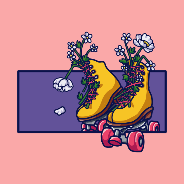 Floral Roller Skates by Reivennant